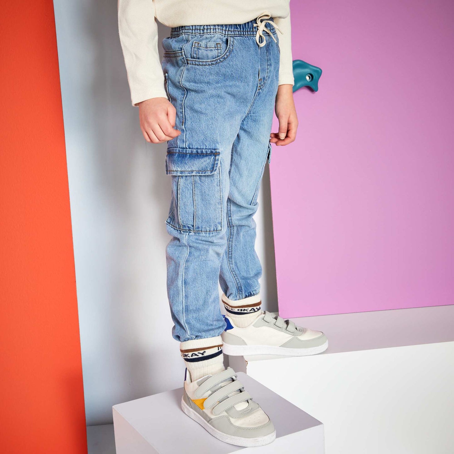Pantalon esprit 'jogger' Bleu