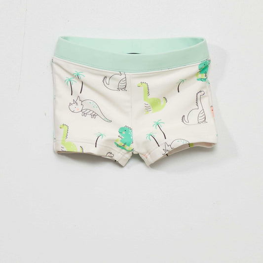 Boxer de bain 'Dinosaures' Blanc