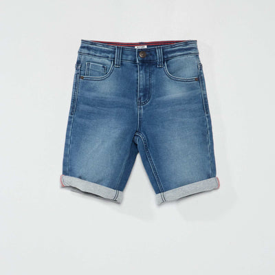 Bermuda en jean taille ajustable Stone