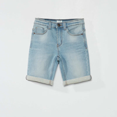 Bermuda en jean taille ajustable Triple stone