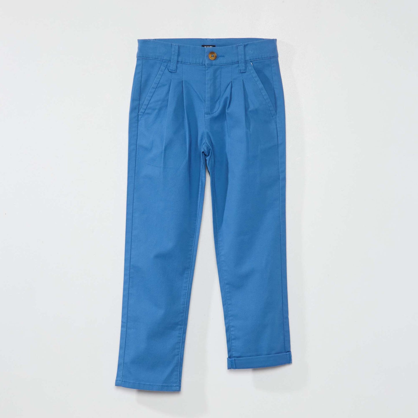 Pantalon chino tapered bleu saphir