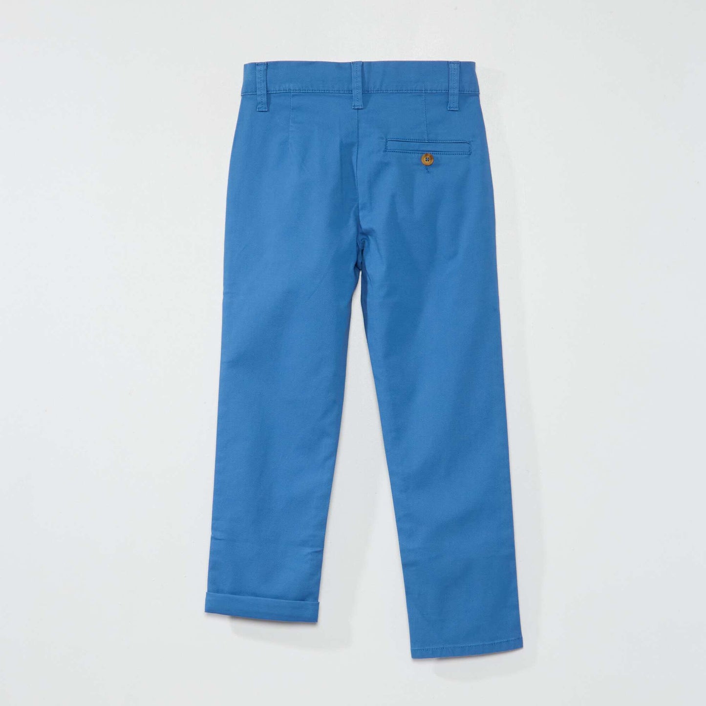 Pantalon chino tapered bleu saphir