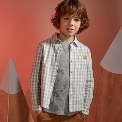 Chemise carreaux GRIS