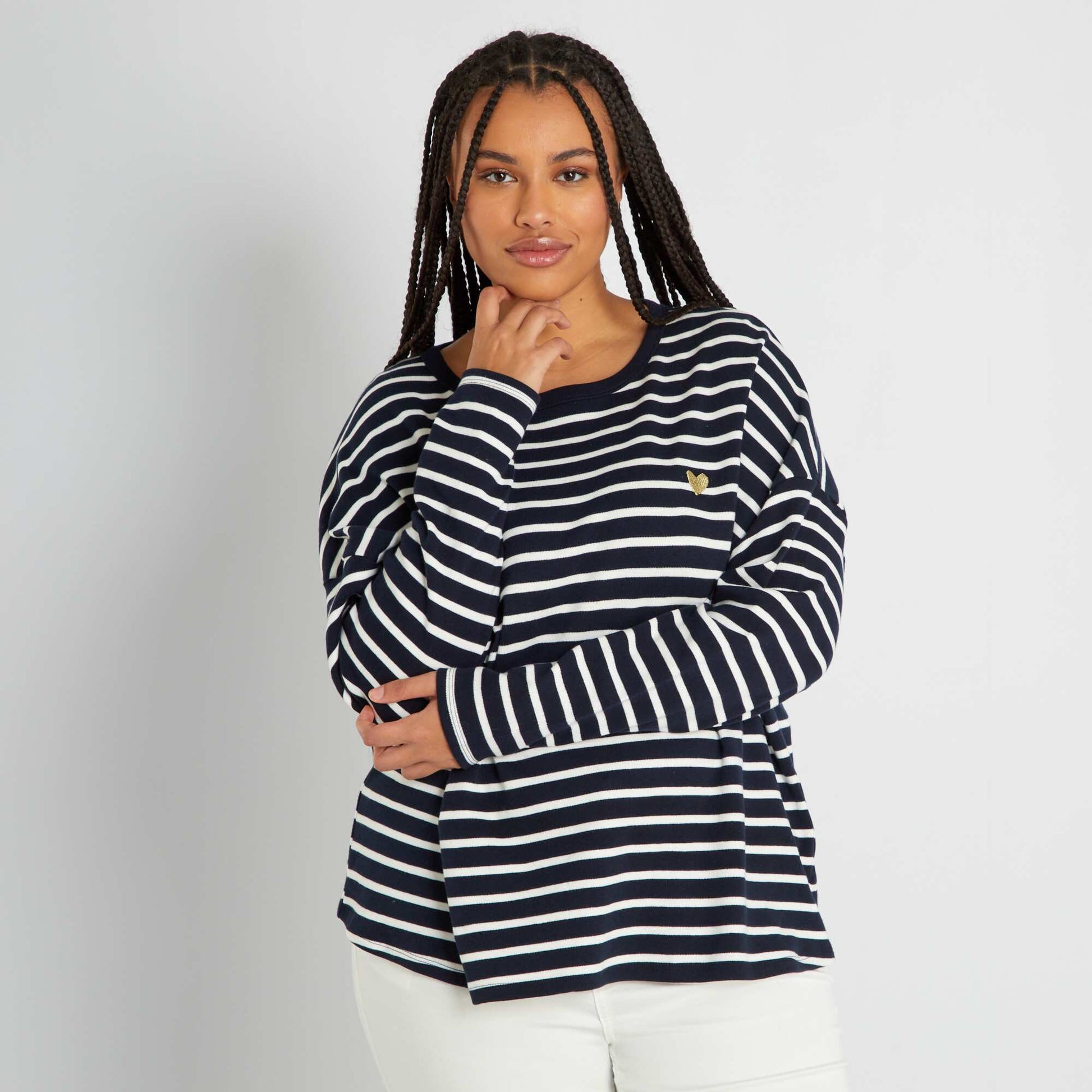 T-shirt manches longues Bleu