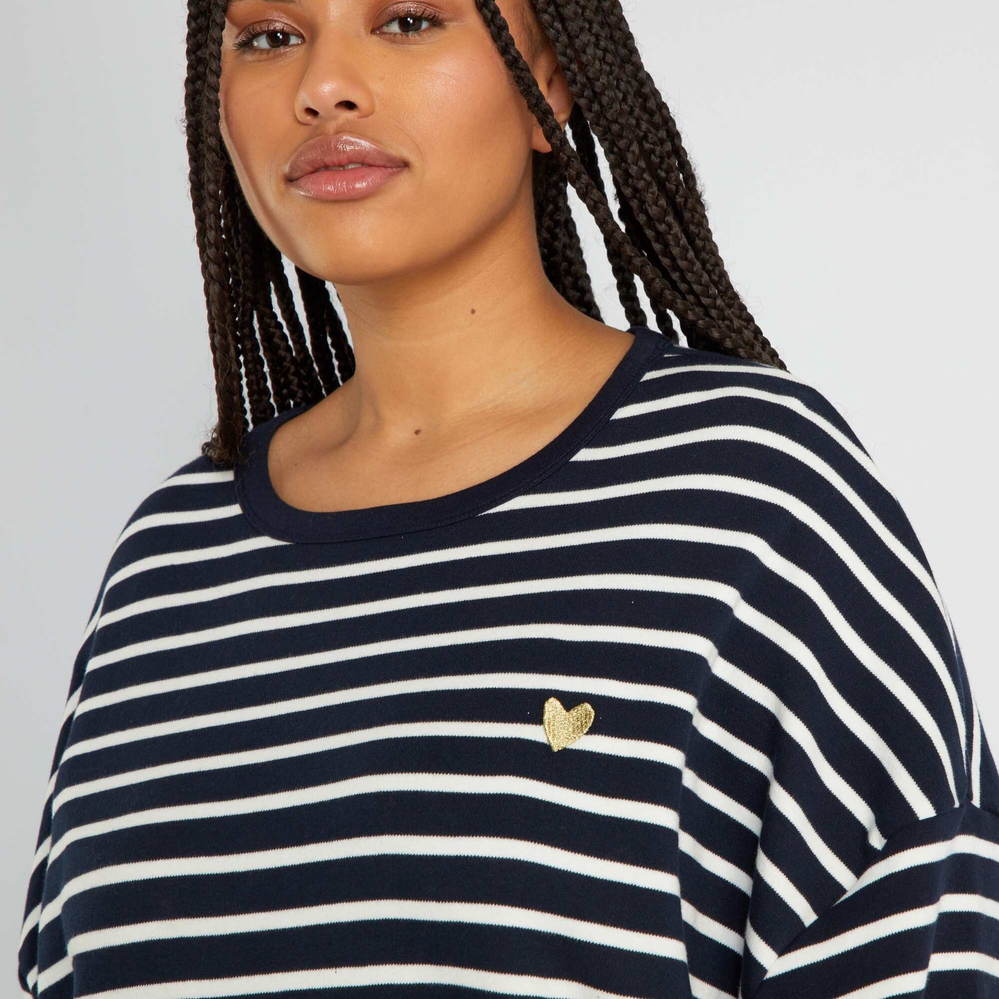 T-shirt manches longues Bleu