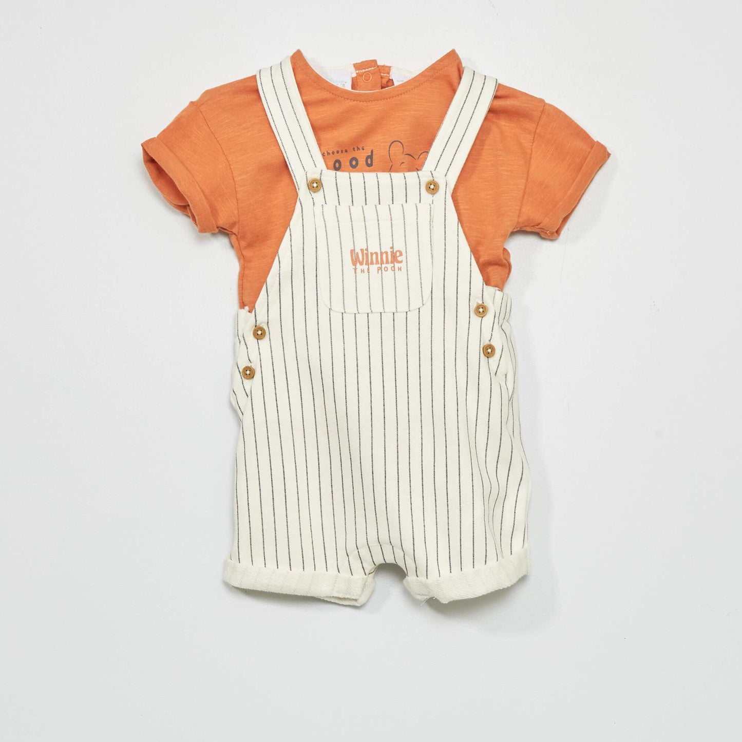 Ensemble tee-shirt + salopette 'Winnie' - 2 pi ces Marron