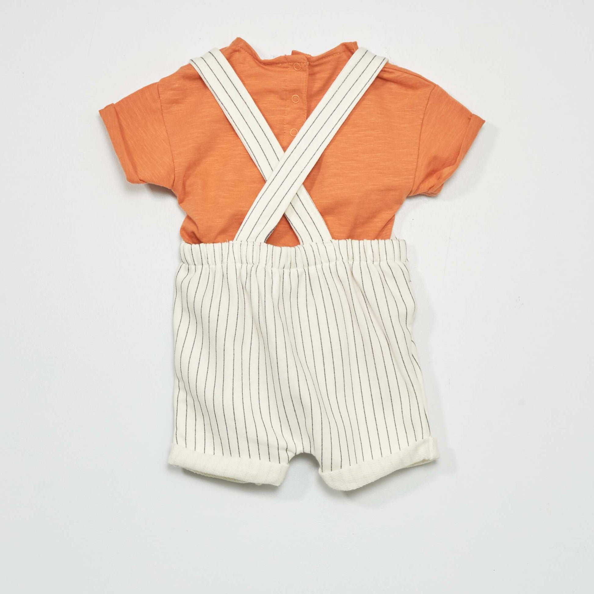 Ensemble tee-shirt + salopette 'Winnie' - 2 pi ces Marron