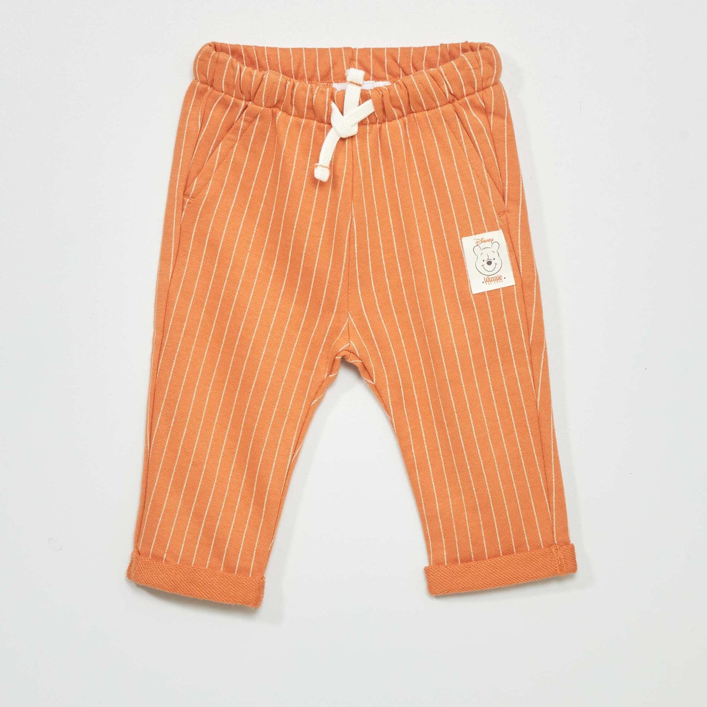 Pantalon french terry ray 'Winnie' Marron