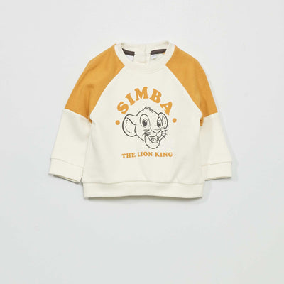 Sweat manches raglan 'Simba' de 'Disney' BLANC