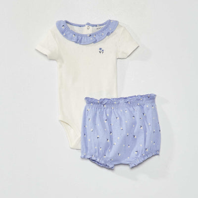 Body + short bloomer - 2 pi ces Bleu