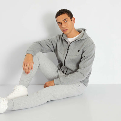 Sweat zipp capuche Gris
