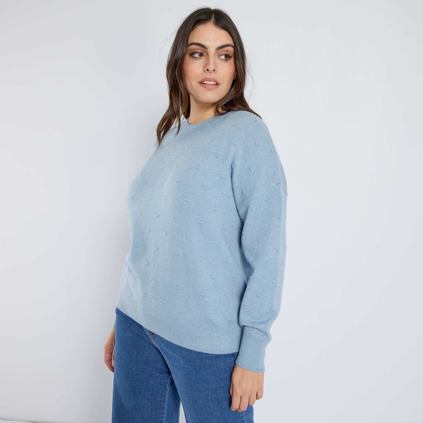 Pull en maille tricot Bleu