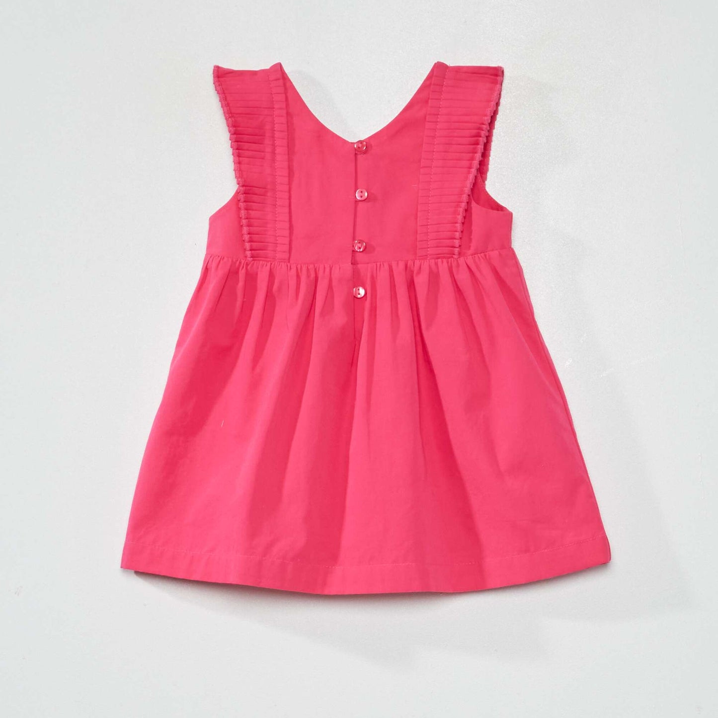 Robe en popeline rose indien