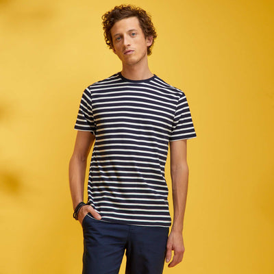 T-shirt type marini re Navy/blanc