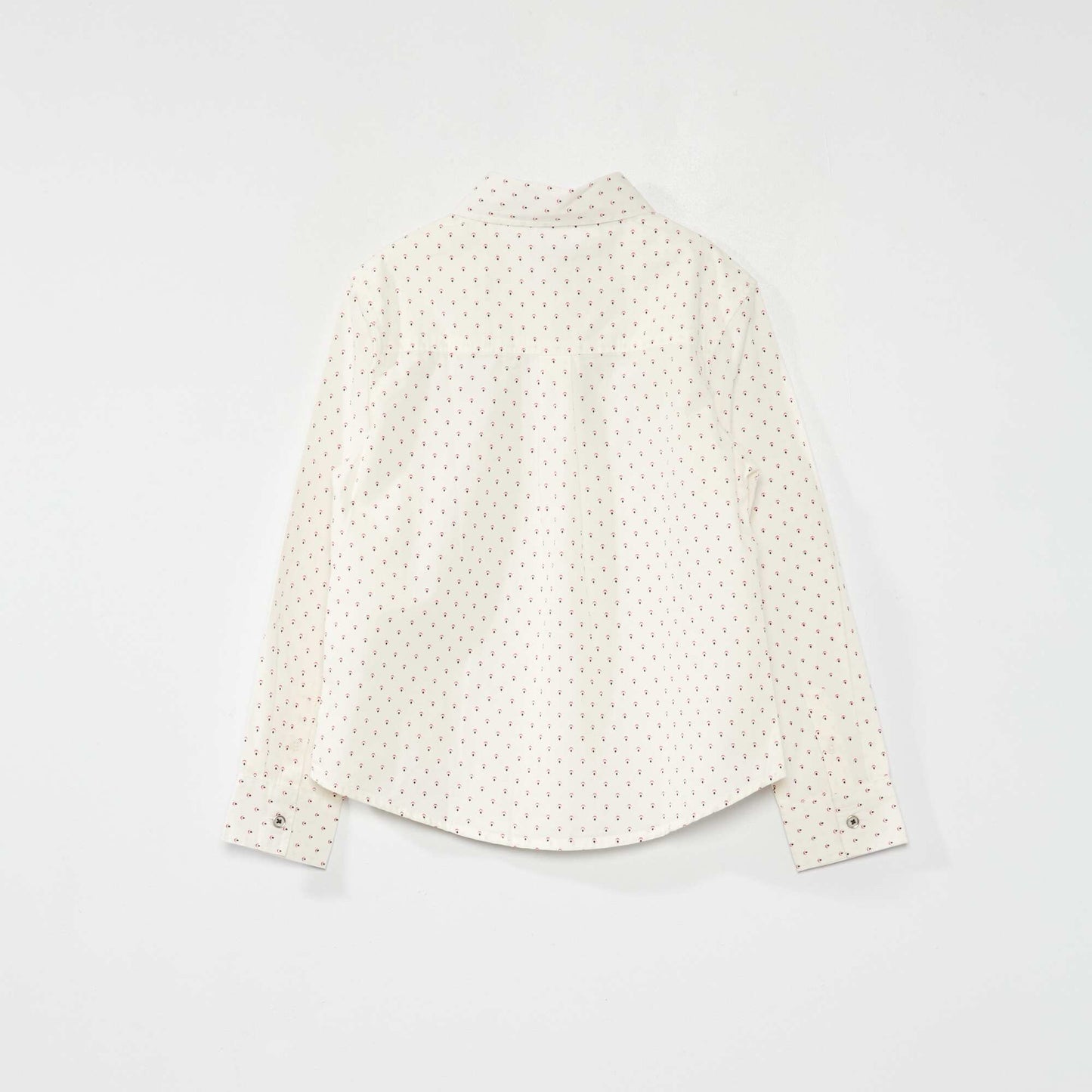 Chemise en popeline motif Blanc