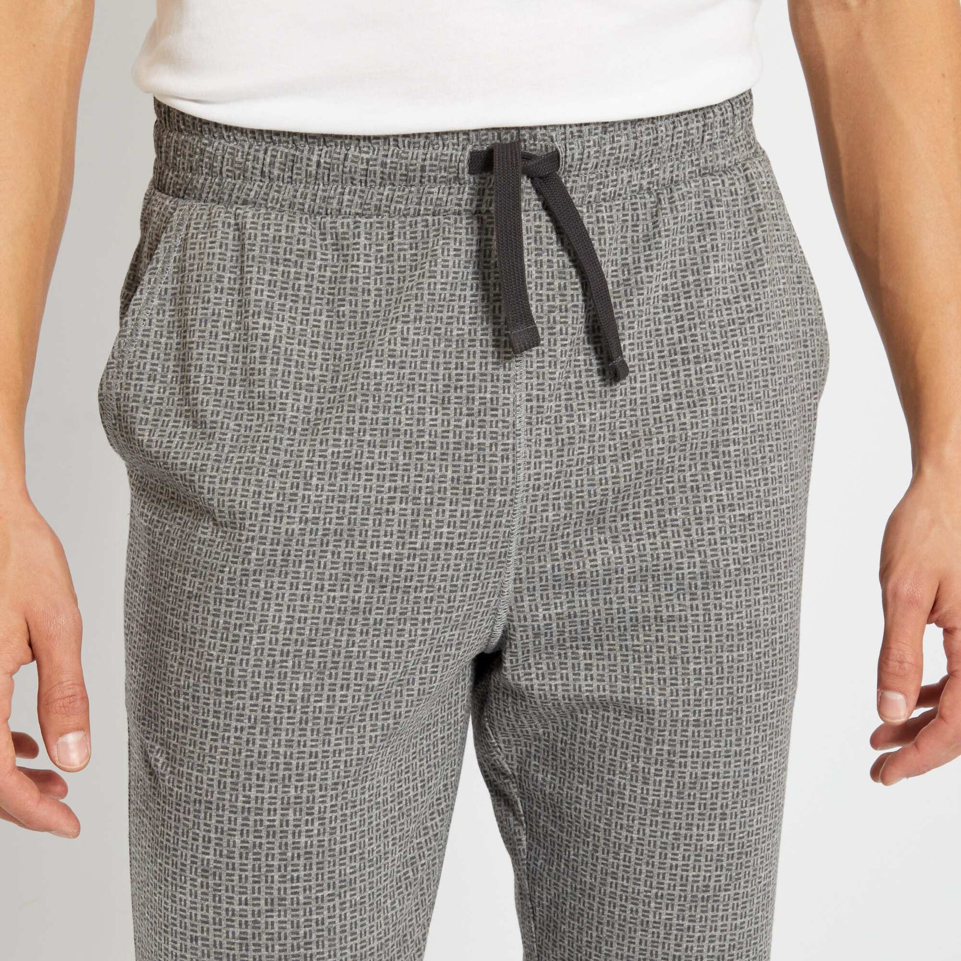 Pantalon de pyjama imprim fantaisie Gris clair