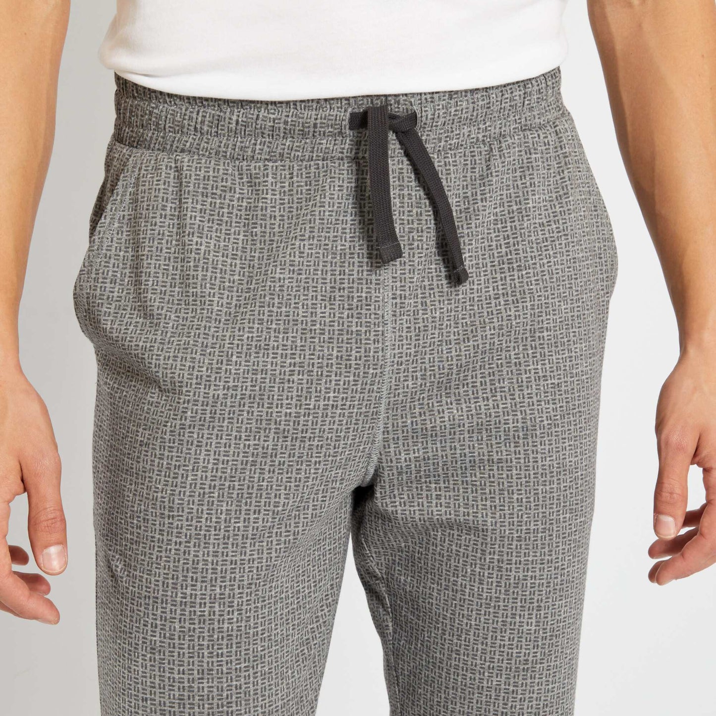 Pantalon de pyjama imprim fantaisie Gris clair