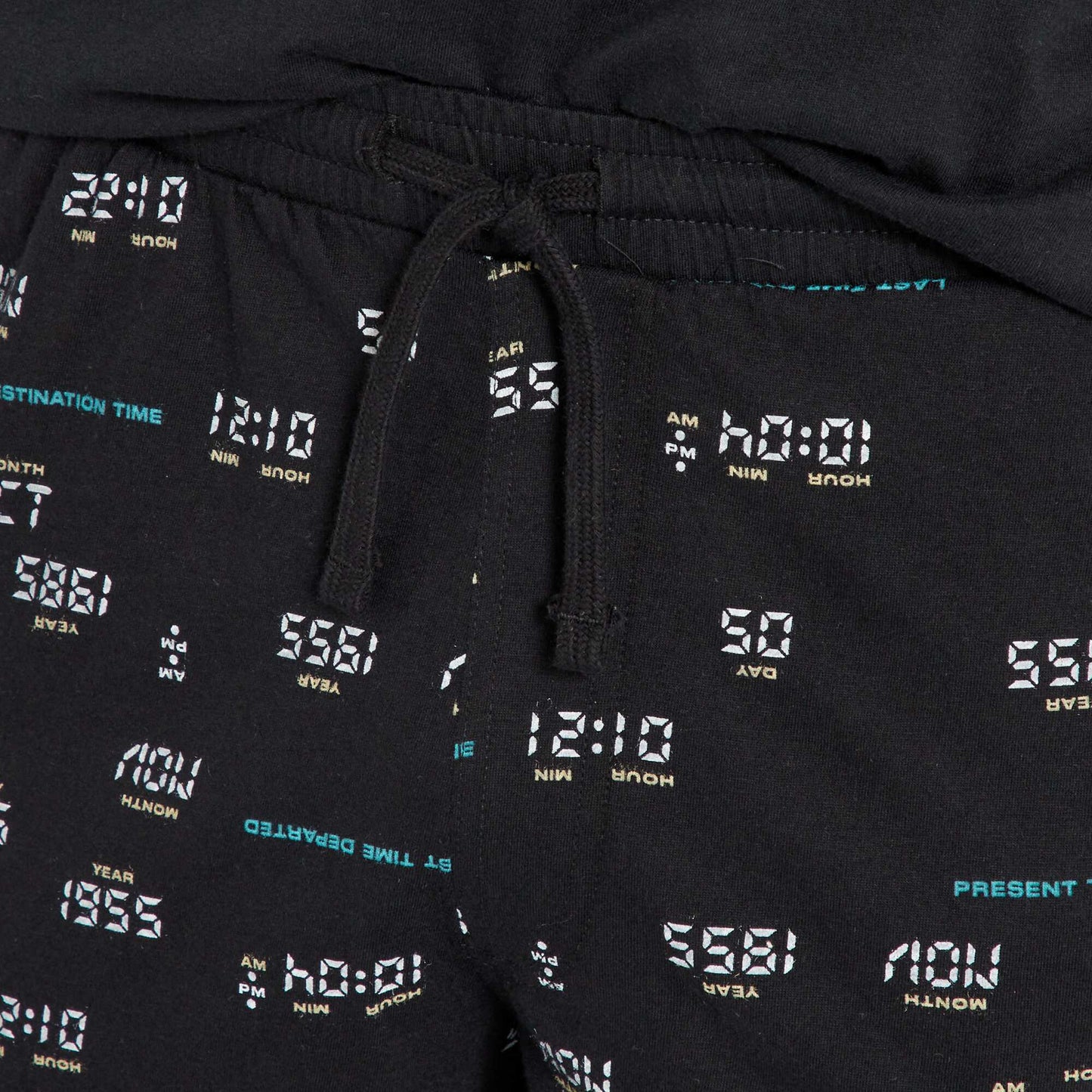 Pyjama court 'Retour vers le futur' en jersey - 2 pi ces Noir