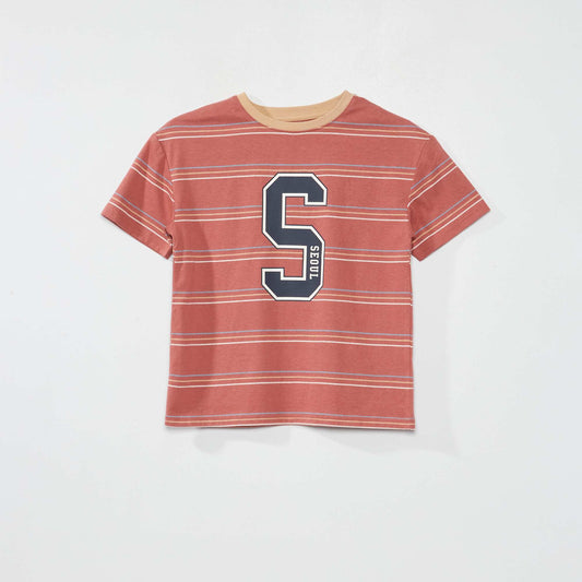 T-shirt en jersey manches courtes Rose