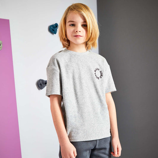 T-shirt en maille ponge Gris