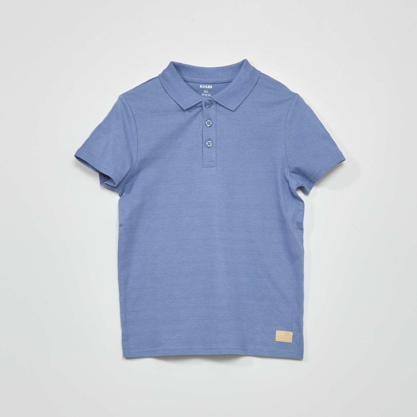 Polo en maille relief Bleu