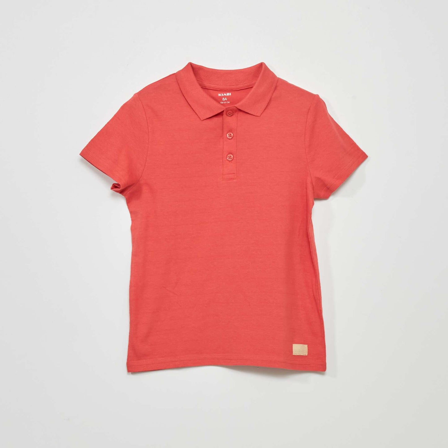 Polo en maille relief Rouge