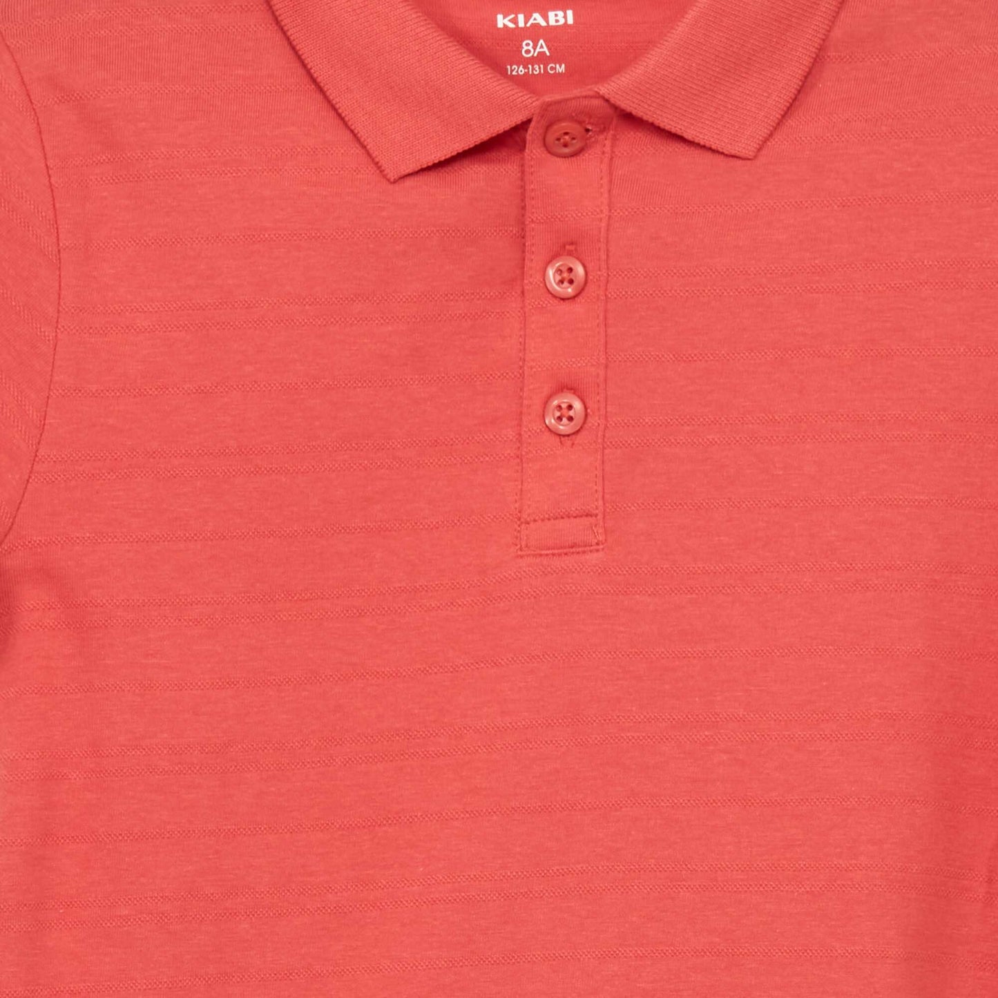 Polo en maille relief Rouge