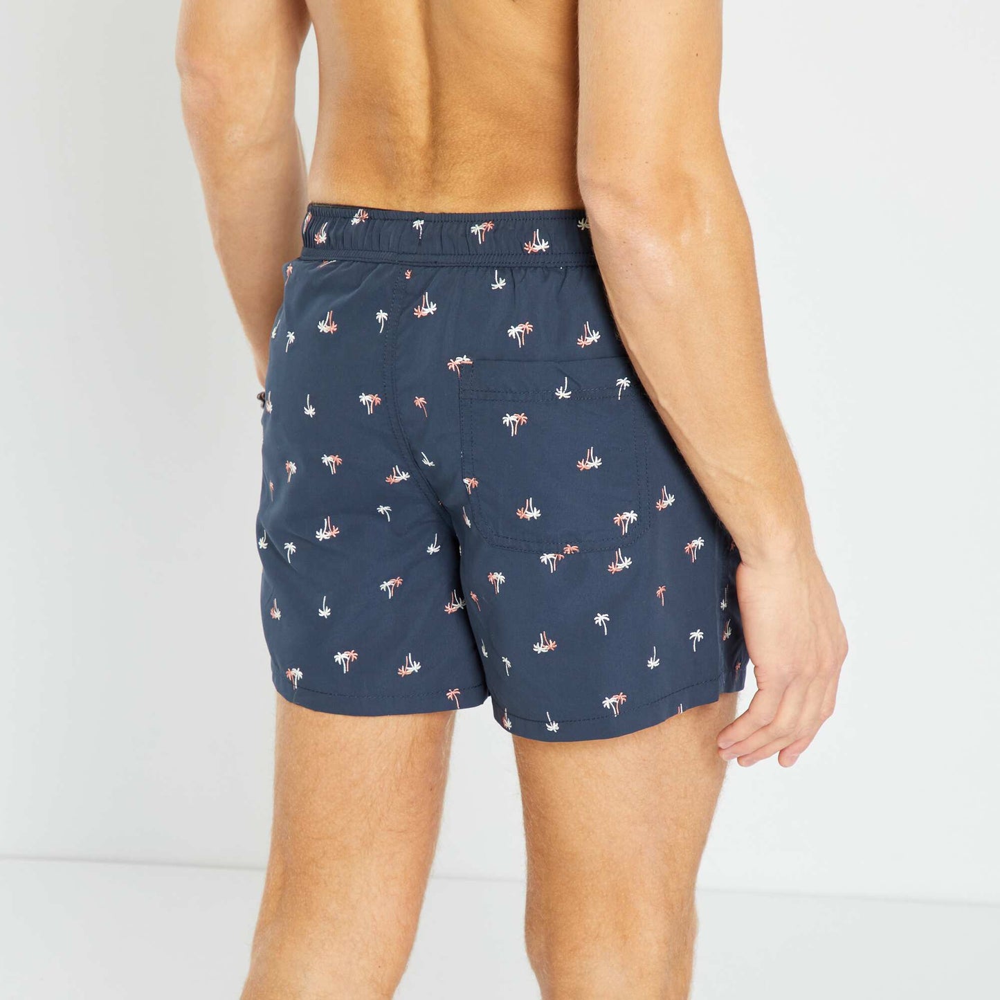 Short de bain brod Bleu