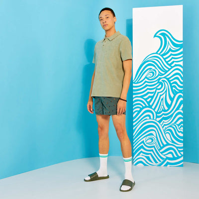 Short de bain brod Vert