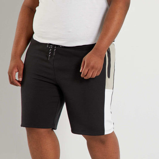 Short de sport en molleton noir