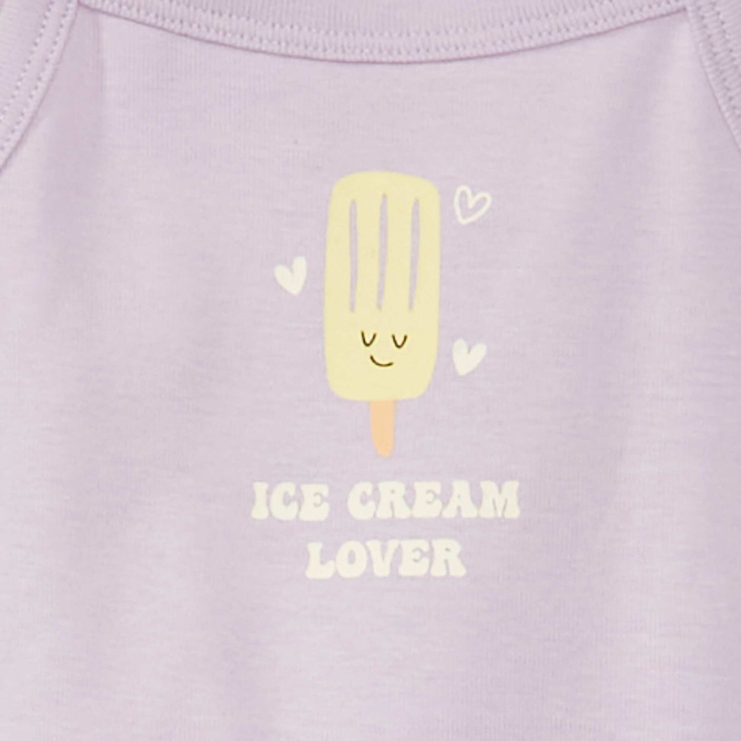 Lot de 2 bodies 'glace' Blanc/violet