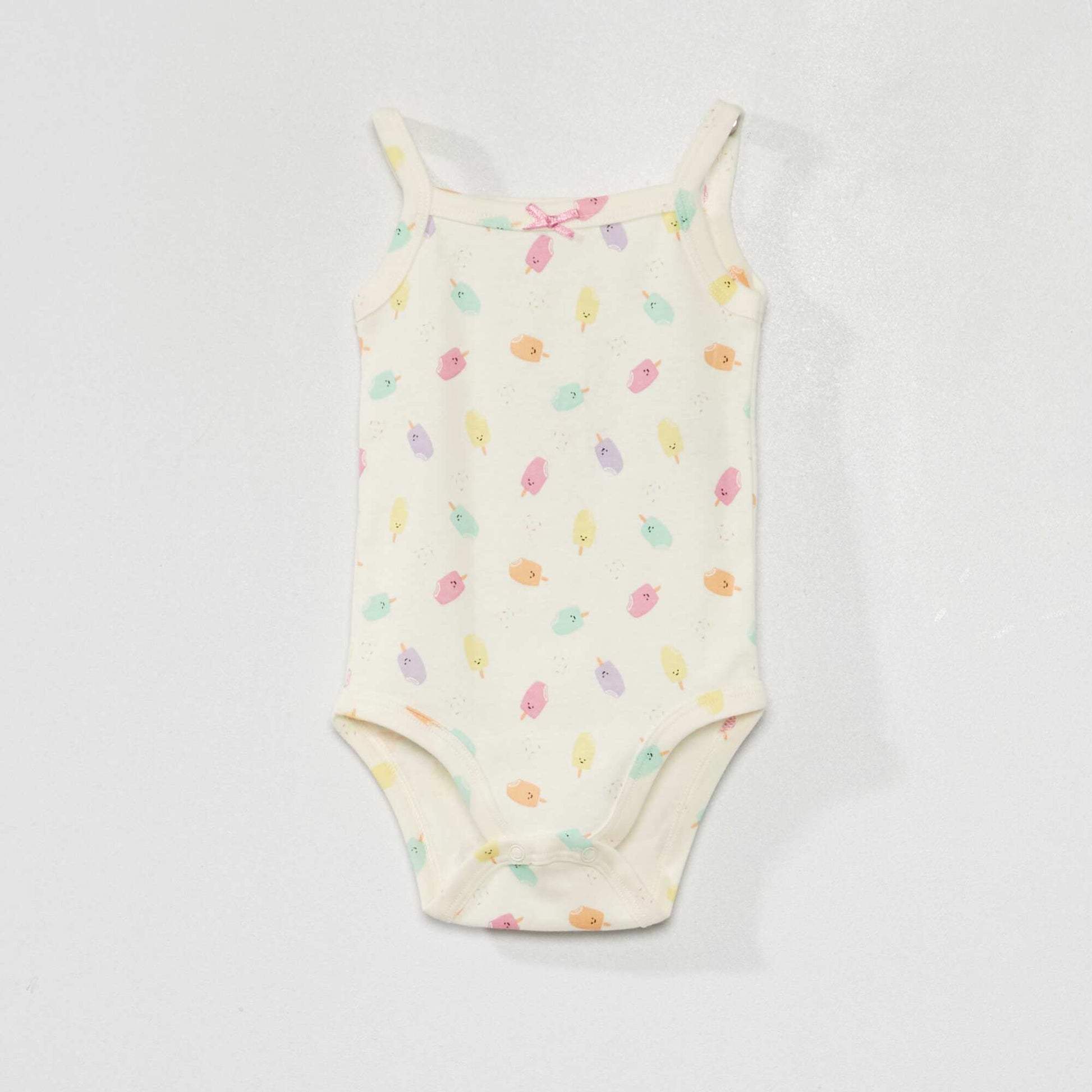 Lot de 2 bodies 'glace' Blanc/violet