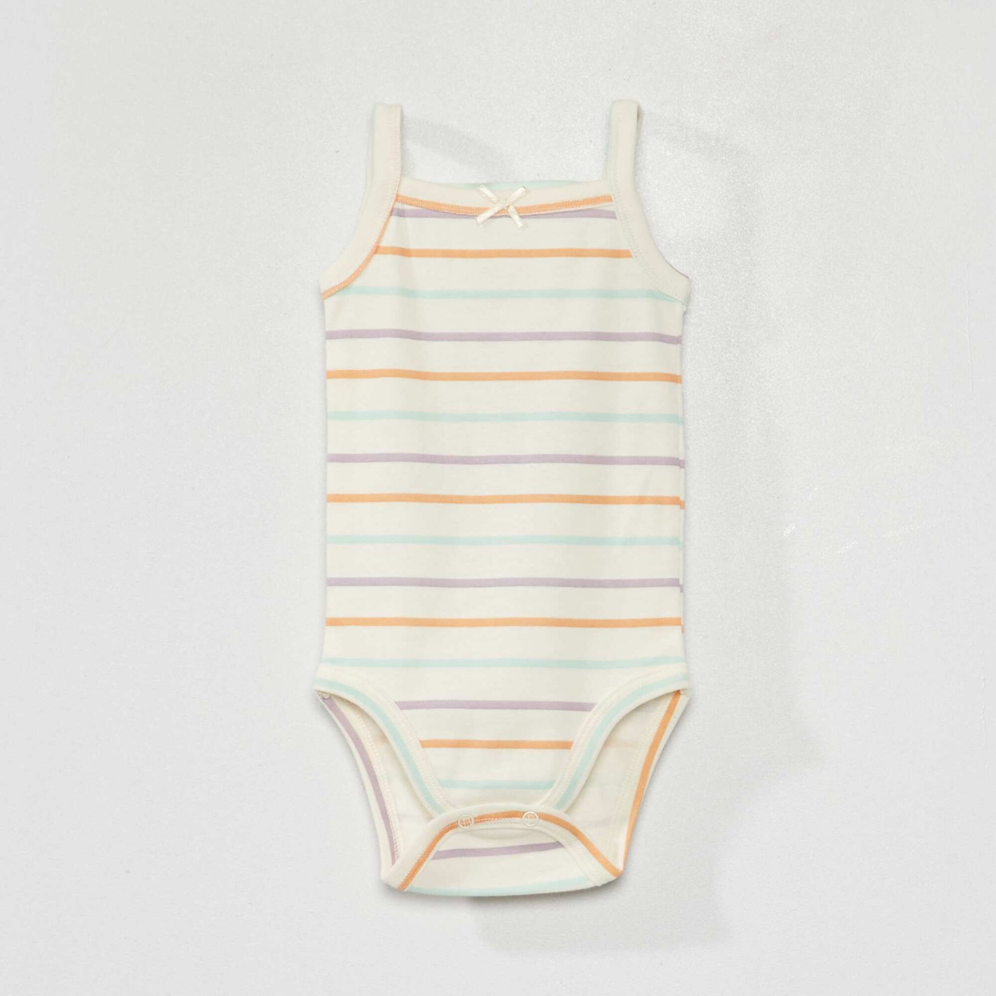 Lot de 2 bodies 'summer' Corail/beige