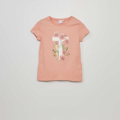 T-shirt imprim Rose