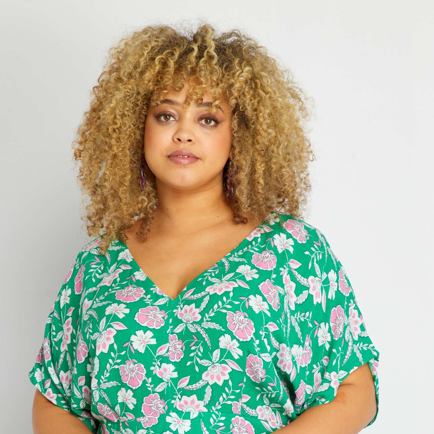 Robe en longue avec imprim Vert