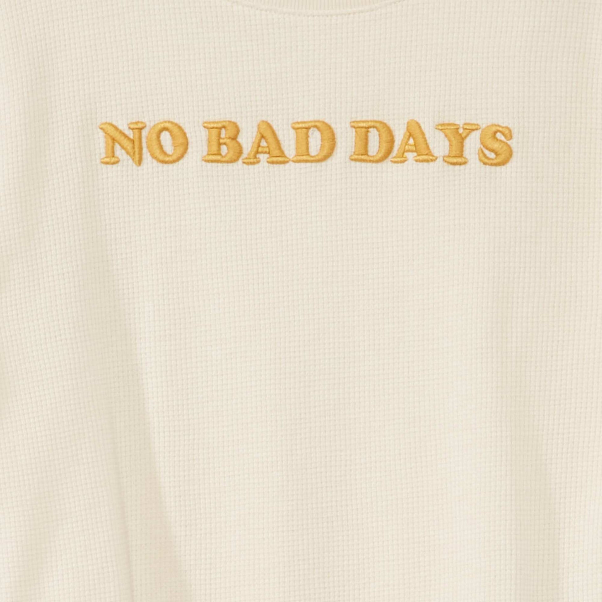 Tee-shirt manches courtes 'No bad days' Beige