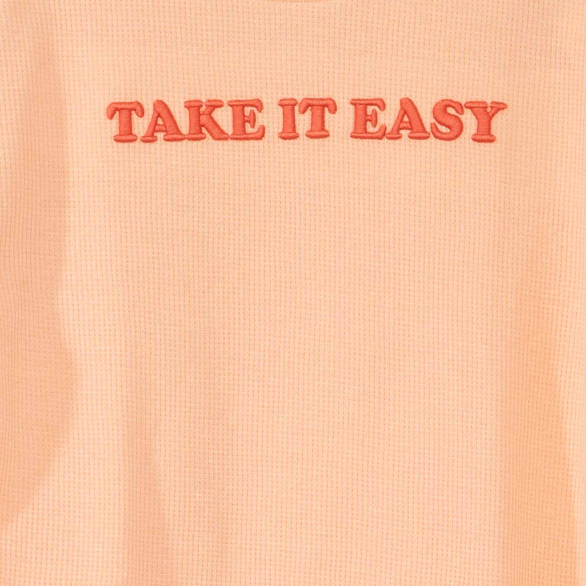Tee-shirt manches courtes 'take it easy' Orange