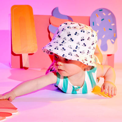 Bob en voile de coton 'Mickey' Blanc