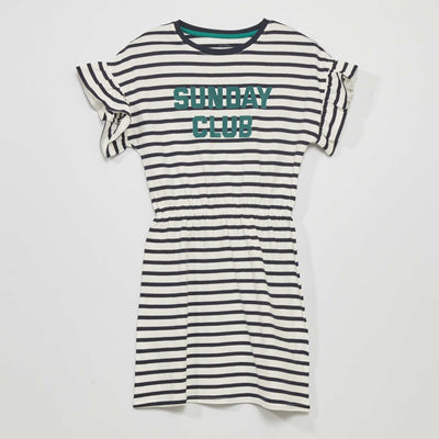 Robe en jersey rayures Bleu