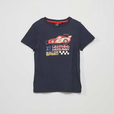 T-shirt col rond 'Disney' Bleu marine