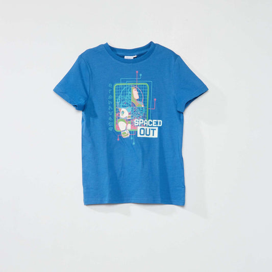 T-shirt col rond 'Disney' Bleu