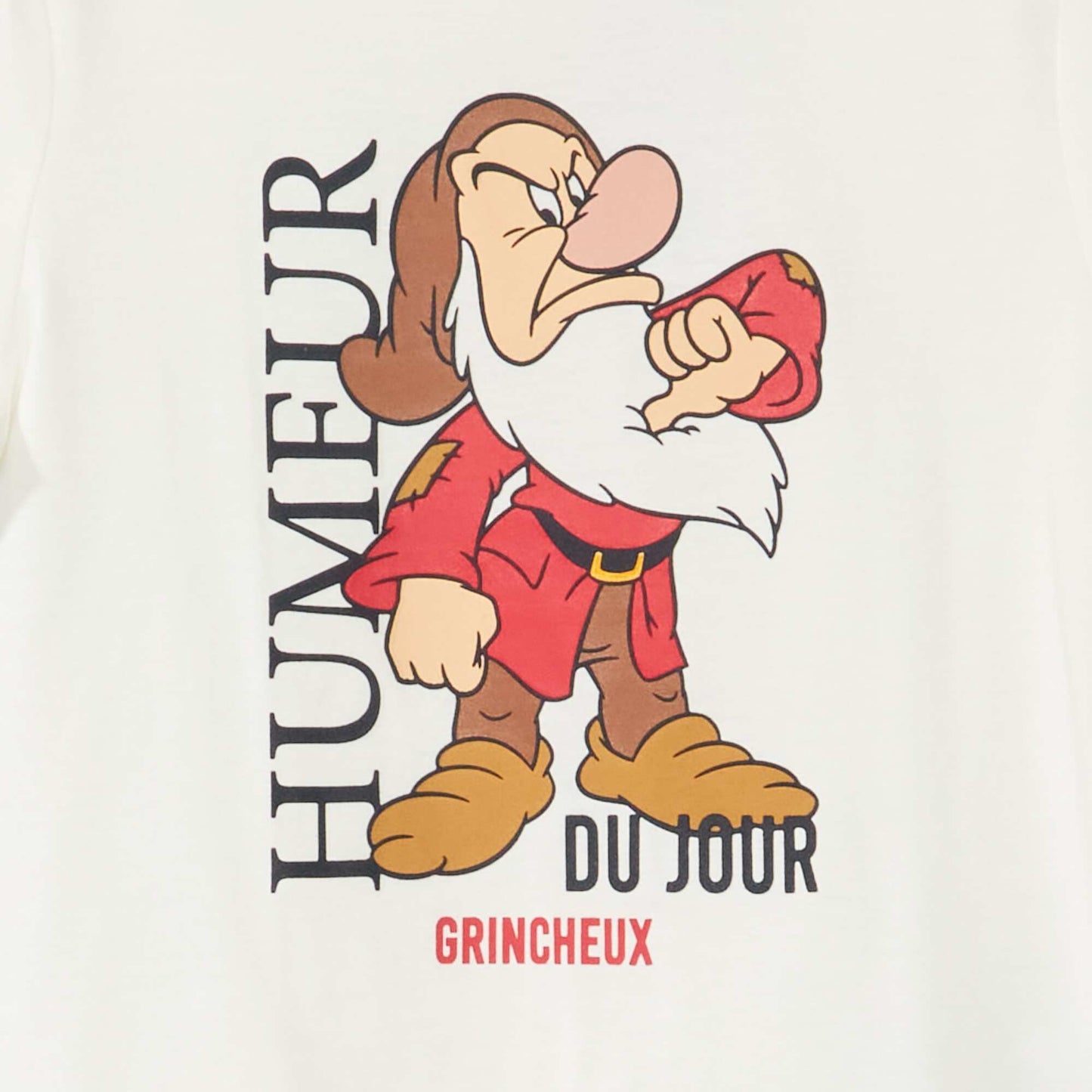 T-shirt col rond 'Disney' Blanc