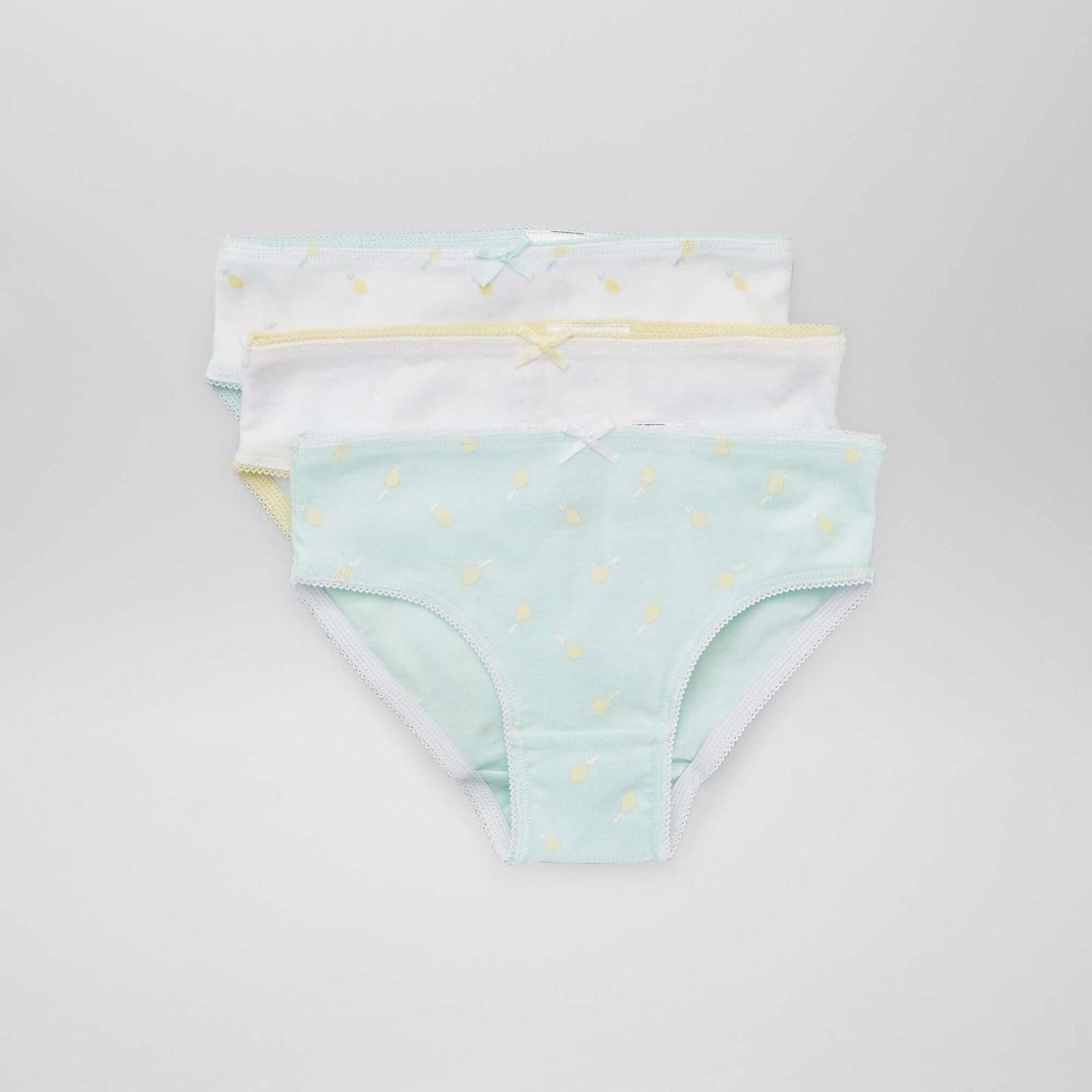 Lot de 3 culottes avec imprimé Blanc/vert/jaune