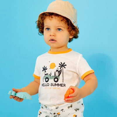 T-shirt avec imprim plac devant Blanc/orange