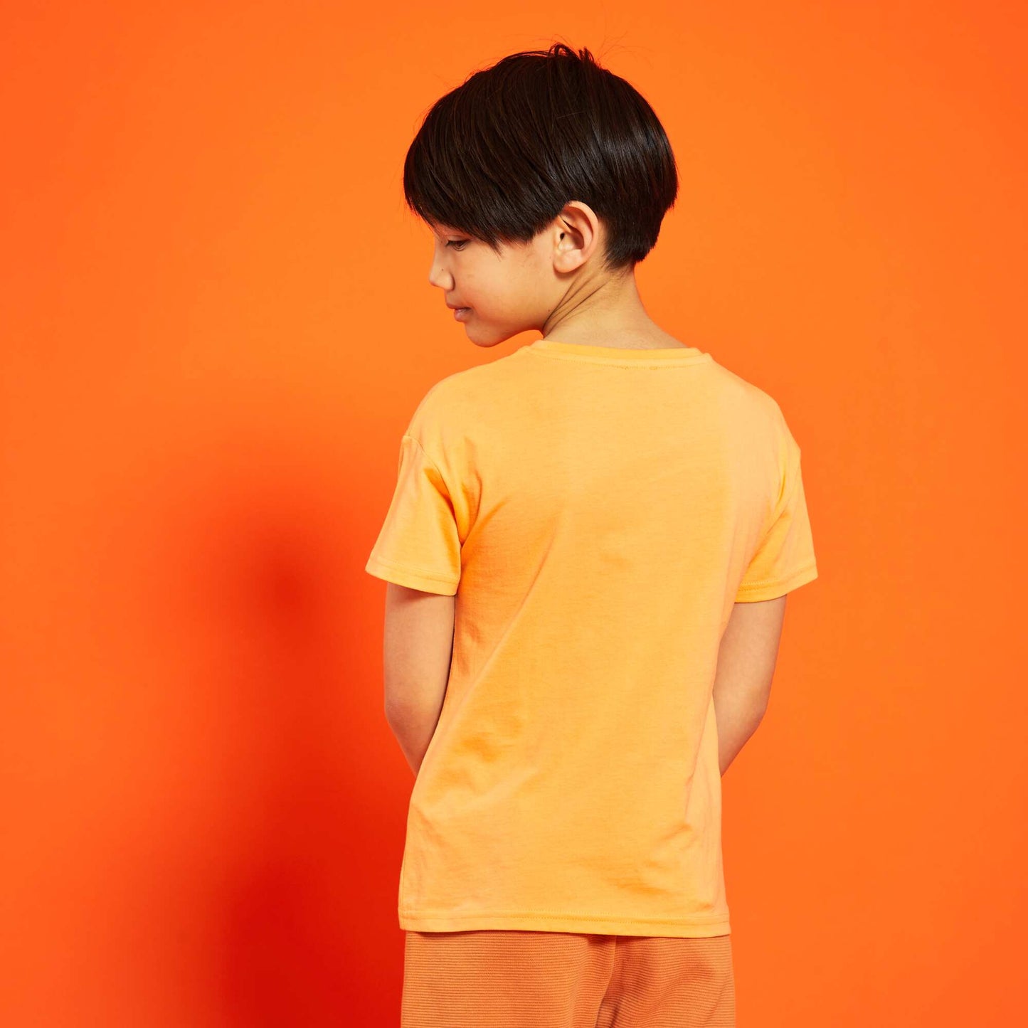 T-shirt en coton avec imprim Orange