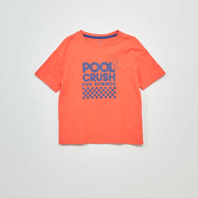T-shirt en jersey avec imprim Rouge