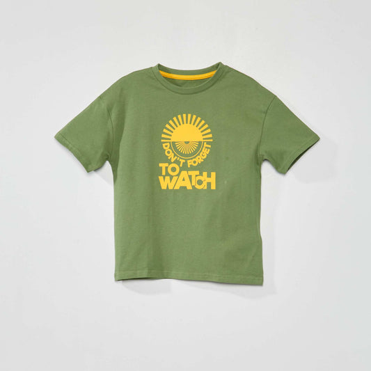 T-shirt imprimé manches courtes Vert
