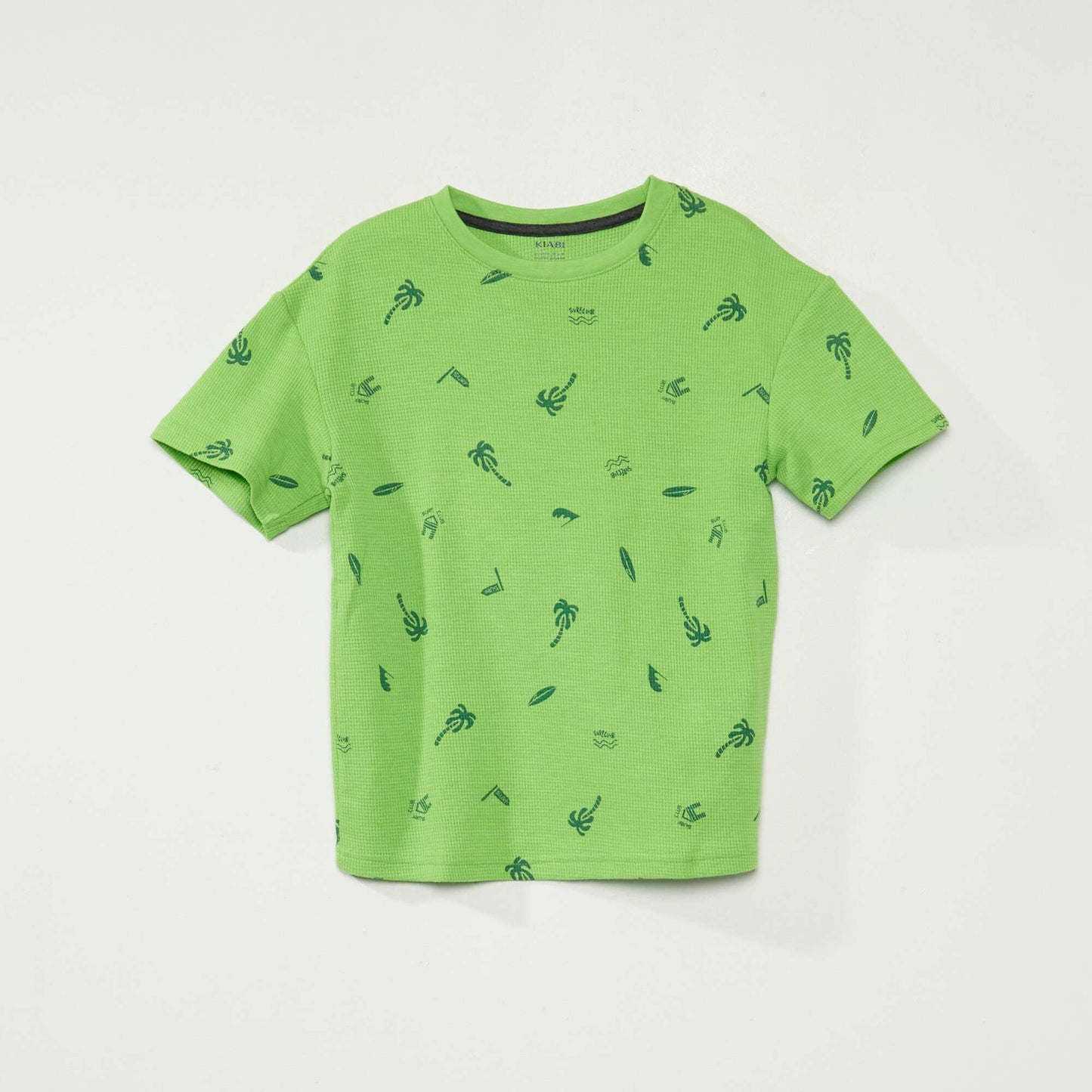 T-shirt en nid d'abeilles 'surf' Vert
