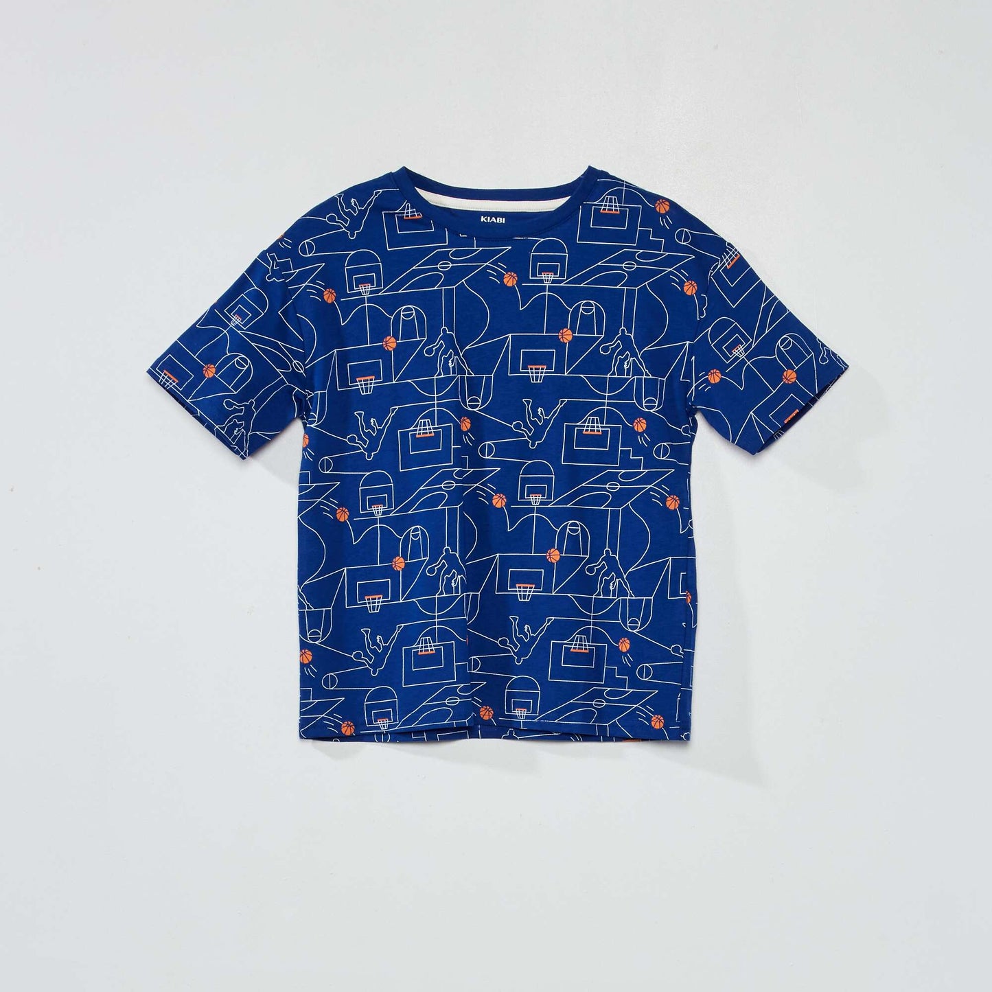 T-shirt 'basketball' manches courtes Bleu