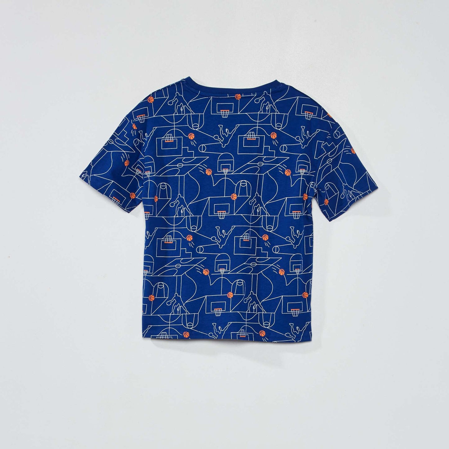 T-shirt 'basketball' manches courtes Bleu